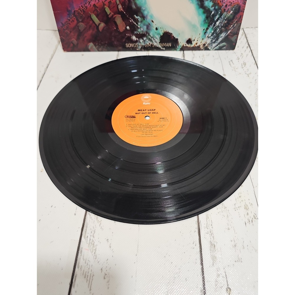 Meat Loaf Bat Out Of Hell Vintage Vinyl LP 1977 Epic Cleveland Record PE-34974 - Picture 11 of 14